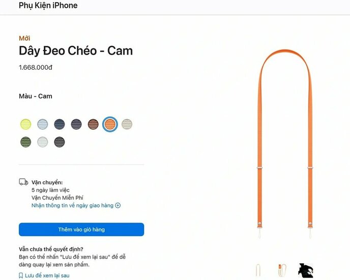Apple bán dây đeo iPhone 17 giá gần 1,7 triệu đồng, gây tranh cãi lớn