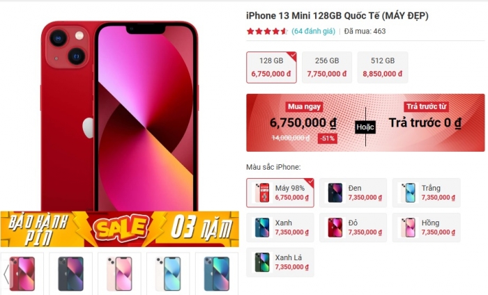 Mãnh hổ tí hon iPhone 13 Mini vẫn sẵn hàng, mạnh ngon, dùng cơ bản như iPhone 16, ngon vài năm tới manh ho ti hon iphone 13 mini van san hang manh ngon dung co ban nhu iphone 16 ngon vai nam toi