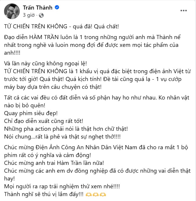 Trấn Thành nói gì khi 'bom tấn' Tử chiến trên không cán mốc 200 tỷ đồng? tran thanh noi gi khi bom tan tu chien tren khong can moc 200 ty dong