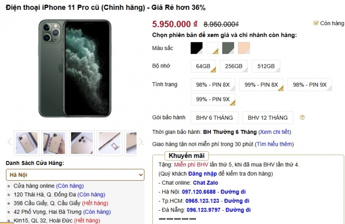 Bảng giá iPhone 11 Pro cuối tháng 10: Chạm đáy mới chỉ hơn 5 triệu, camera zoom quang như iPhone 17 1 Bảng giá iPhone 11 Pro cuối tháng 10: Chạm đáy mới chỉ hơn 5 triệu, camera zoom quang như iPhone 17
