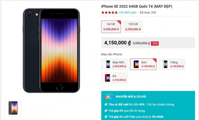 Bảng giá iPhone SE 3 tháng 10: Chỉ từ 3 triệu nhưng ngon như iPhone 13 Pro Max huyền thoại bang gia iphone se 3 thang 10 chi tu 3 trieu nhung ngon nhu iphone 13 pro max huyen thoai