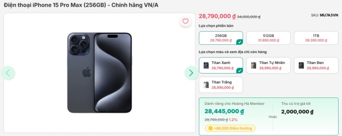 Đón 20/10, iPhone 15 Pro Max giảm đậm sâu, khung viền titan mỏng nhẹ bền bỉ vượt mặt iPhone 17 Pro Max don 20 10 iphone 15 pro max giam dam sau khung vien titan mong nhe ben bi vuot mat iphone 17 pro