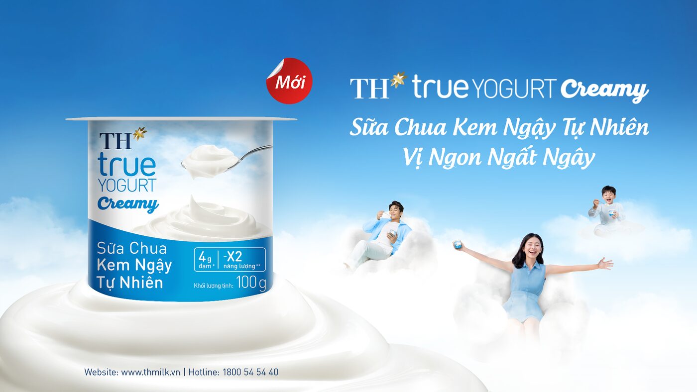 TH ra mắt "Sữa Chua Kem Ngậy Tự Nhiên TH true YOGURT Creamy" - Món tráng miệng cao cấp, sánh ngậy, dinh dưỡng th ra mat sua chua kem ngay tu nhien th true yogurt creamy mon trang mieng cao cap sanh ngay dinh duong