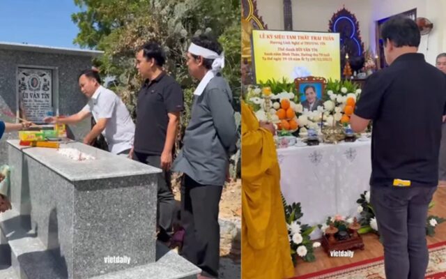 Nam MC nổi tiếng hiếm hoi âm thầm về tận nơi viếng Thương Tín, nghẹn ngào thắp hương cho đàn anh 1 Nam MC nổi tiếng hiếm hoi âm thầm về tận nơi viếng Thương Tín, nghẹn ngào thắp hương cho đàn anh