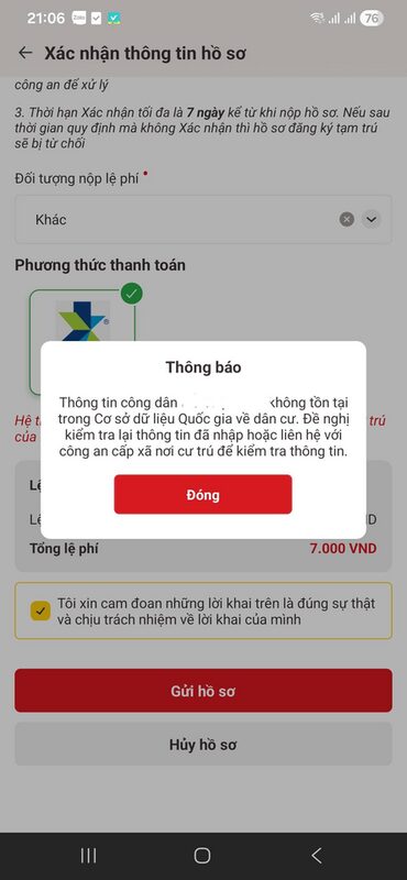 VneID báo 'Thông tin công dân ..