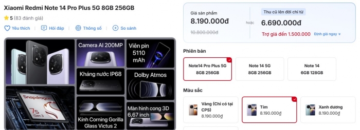 Đây là chiếc điện thoại Xiaomi giá hơn 8 triệu hot nhất đầu năm 2026, camera 200MP đại chiến Galaxy S25 Ultra 5 Đây là chiếc điện thoại Xiaomi giá hơn 8 triệu hot nhất đầu năm 2026, camera 200MP đại chiến Galaxy S25 Ultra day la chiec dien thoai xiaomi gia hon 8 trieu hot nhat dau nam 2026 camera 200mp dai chien galaxy s25 ultra