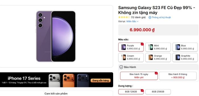 Đây là chiếc Galaxy S chơi Tết ổn nhất lúc này: Độ ngon áp đảo cả iPhone 17 ở mức giá rất tầm trung 1 Đây là chiếc Galaxy S chơi Tết ổn nhất lúc này: Độ ngon áp đảo cả iPhone 17 ở mức giá rất tầm trung